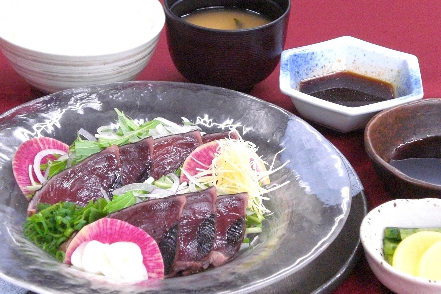 香味野菜とカツオのたたき膳